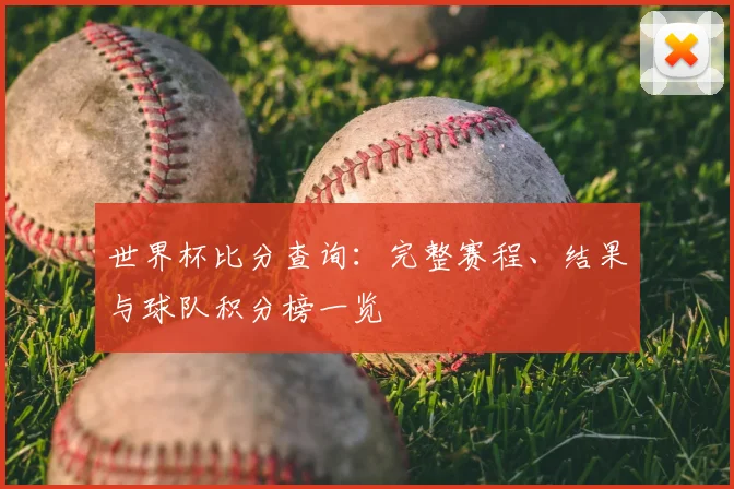 世界杯比分查询：完整赛程、结果与球队积分榜一览